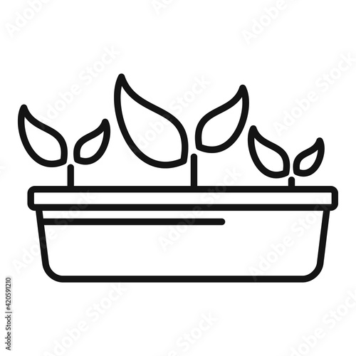 Agronomist ground box icon, outline style