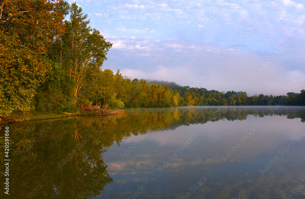 Peaceful Early Morning Sunrise at Watts Lake Peaceful Early Morning Sunrise at Watts Lake