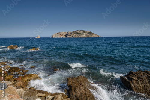Paisaje de l?Estartit con las Illes Medes al fondo , Costa Brava , Cataluña, España  photo