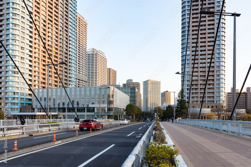 Fototapeta premium (東京都ー都市風景)新川周辺の夕景2
