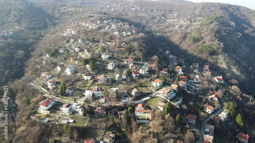 Aerial view of Village of Hrabrino, Plovdiv Region, Bulgaria photo