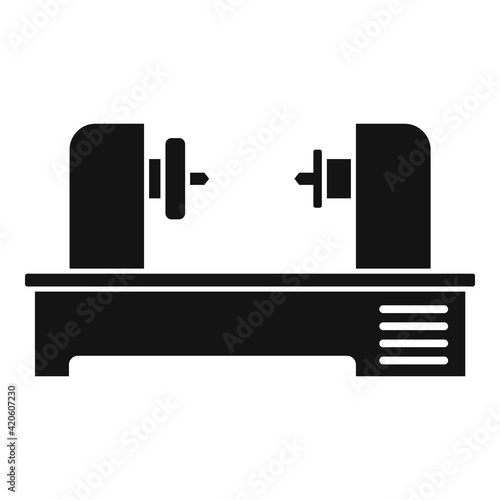 Automated lathe icon, simple style