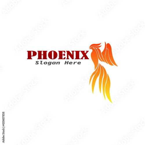 Luxury Phoenix Logo Concept Stock Vector