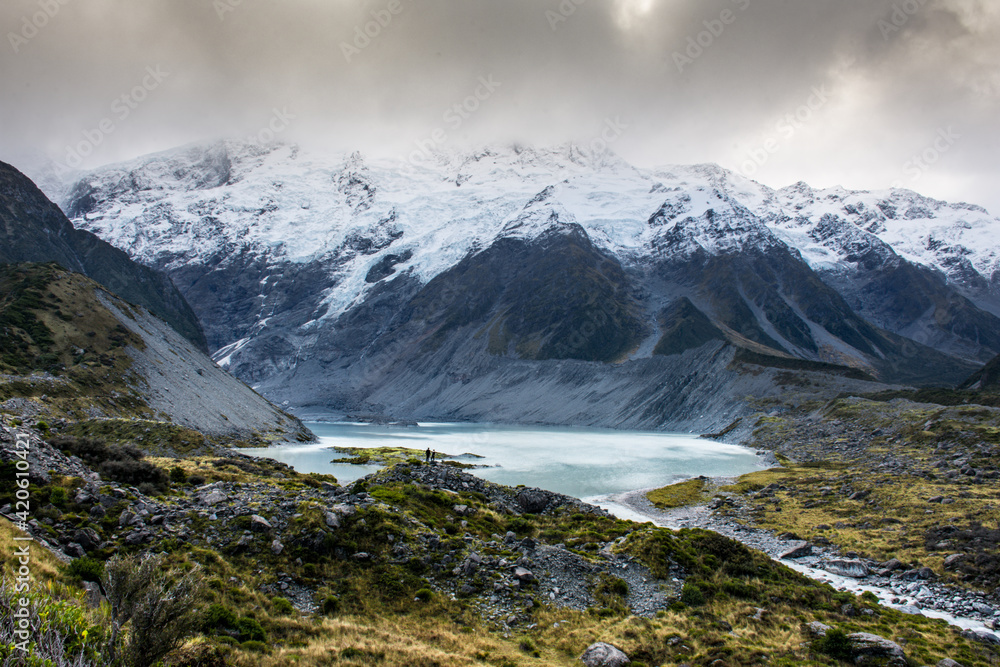 Hooker Valley with 2 people