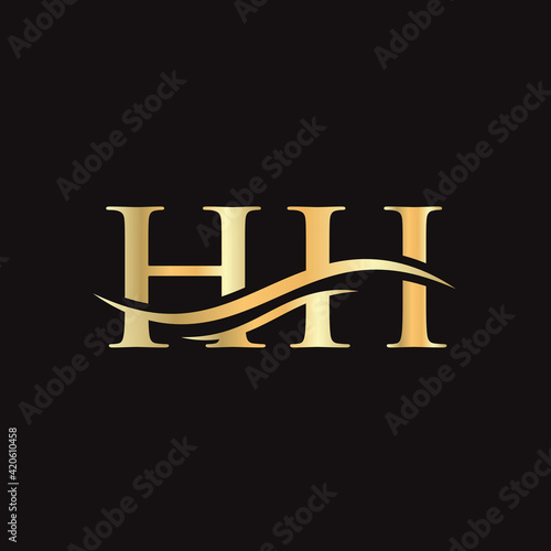 HH Letter Linked Logo for business and company identity. Initial Letter HH Logo Vector Template.