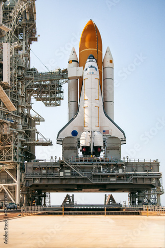 Space Shuttle Atlantis Waits On Launch Pad photo