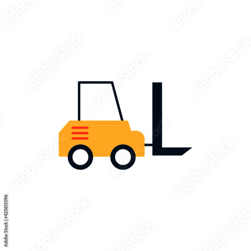 Фотография Forklift icon in color icon, isolated on white background