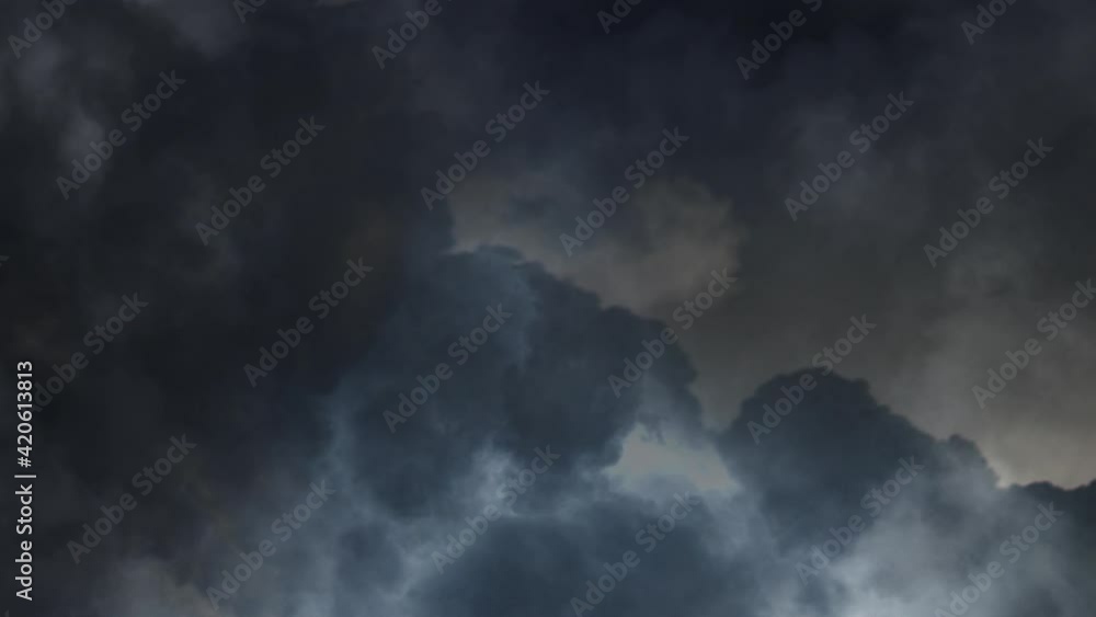 point of view, thunderstorms and lightning strikes in dark cumulonimbus clouds point of view, thunderstorms and lightning strikes in dark cumulonimbus clouds