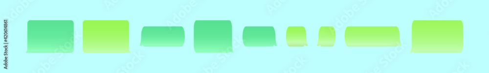 set of message template cartoon icon design template with various models. vector illustration isolated on blue background set of message template cartoon icon design template with various models. vector illustration isolated on blue background