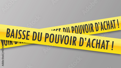 Logo baisse du pouvoir d'achat.