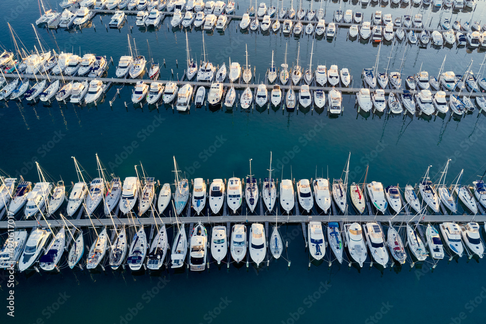 Yachts Moored In A Marina Yachts Moored In A Marina