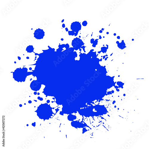 Color ink splashes. Grunge splatters. Abstract background. Grunge text banners