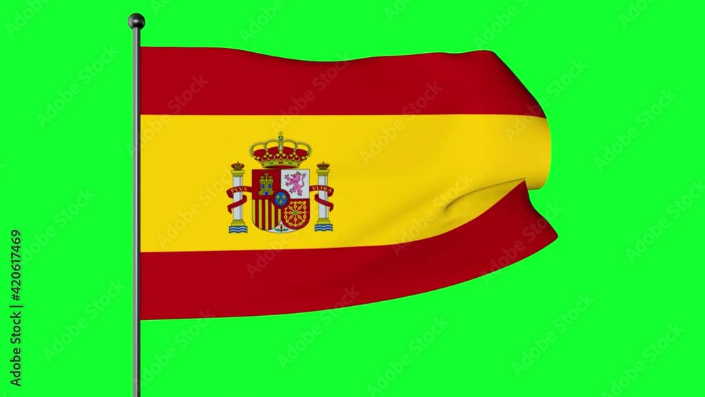 3D Illustration of The flag of Spain consists of three horizontal stripes: red, yellow and red, the yellow stripe being twice the size of each red stripe, la Rojigualda. 3D Illustration of The flag of Spain consists of three horizontal stripes: red, yellow and red, the yellow stripe being twice the size of each red stripe, la Rojigualda.
