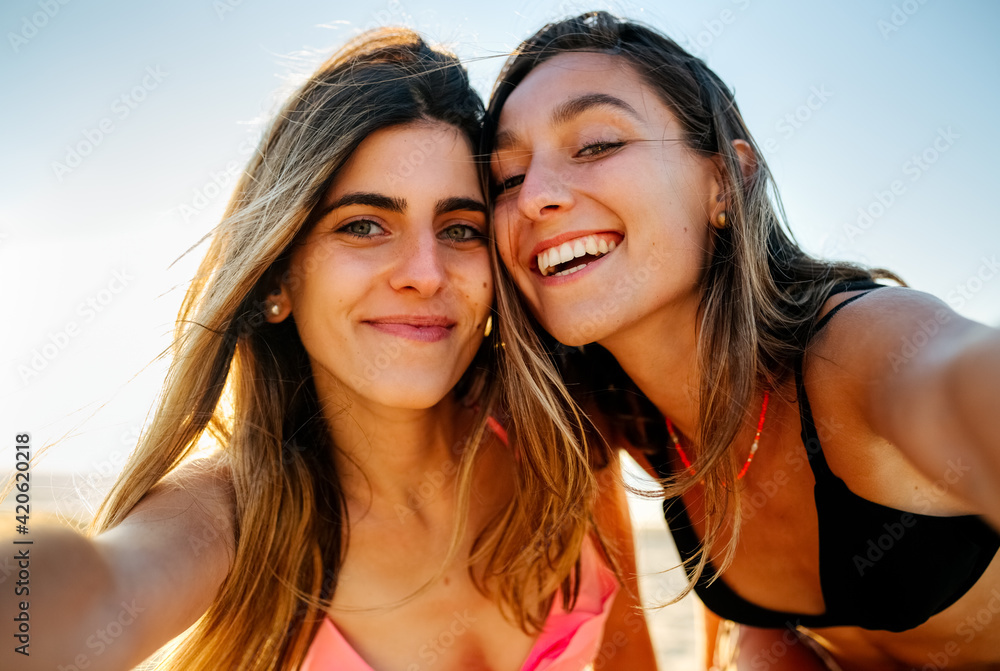 Two best friends on the beach Two best friends on the beach