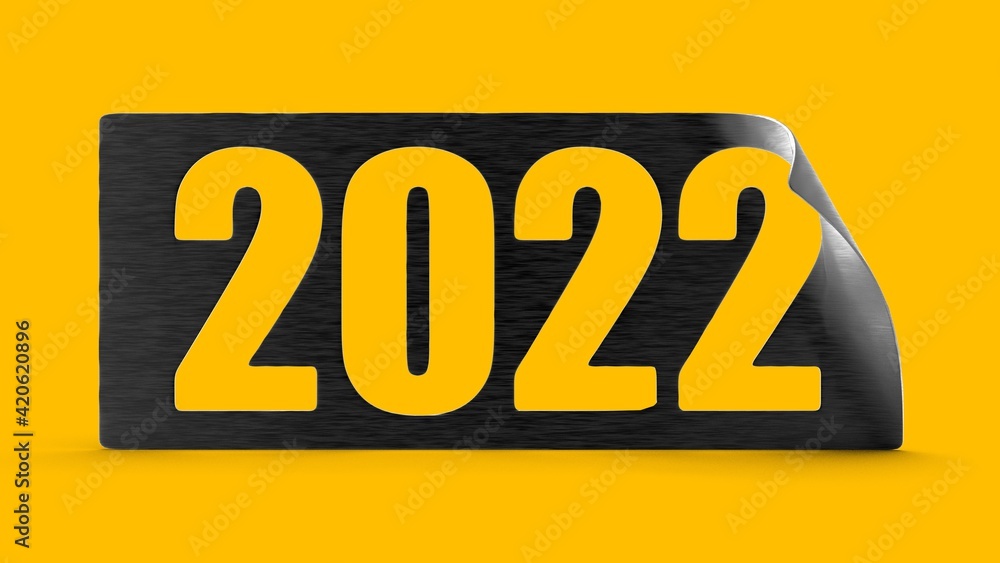 3d rendering of Cover of business diary for 2022with wishes 3d rendering of Cover of business diary for 2022with wishes