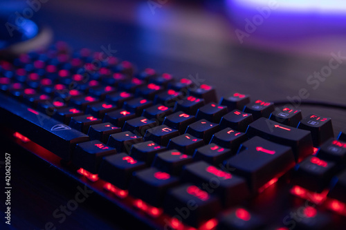 Gaming RGB LED backlit keyboard