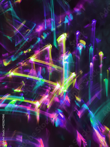 Colorful glitchy lights