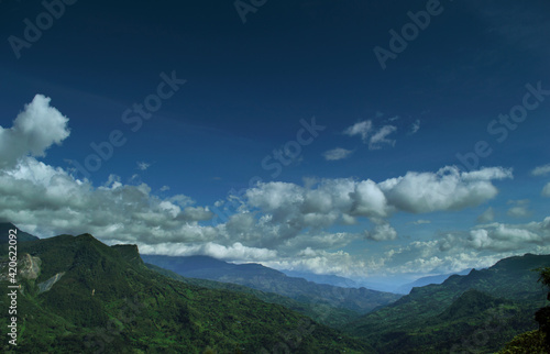 clouds in the mountains