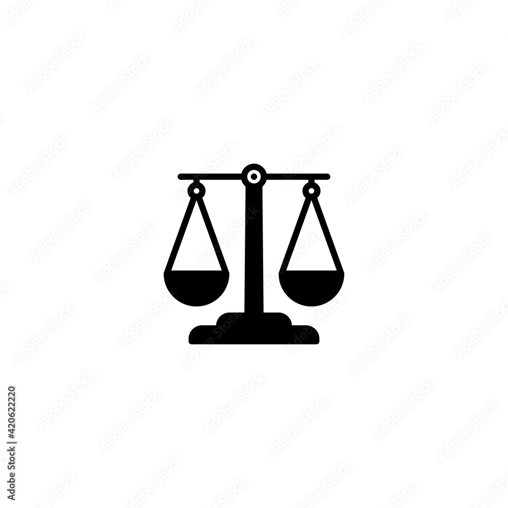 Scale Justice icon vector, judge icon for computer, web and mobile app Scale Justice icon vector, judge icon for computer, web and mobile app