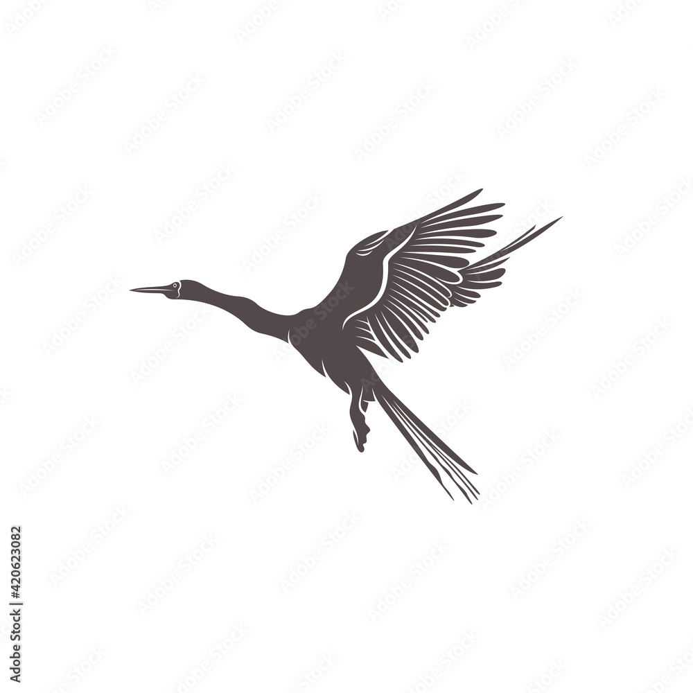 Naklejka premium Snake bird design vector illustration, Creative Snake bird logo design concept template, symbols icons