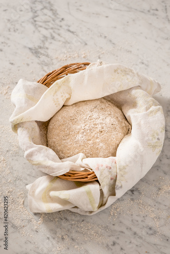 Leavening dough of a homemade Rye bread