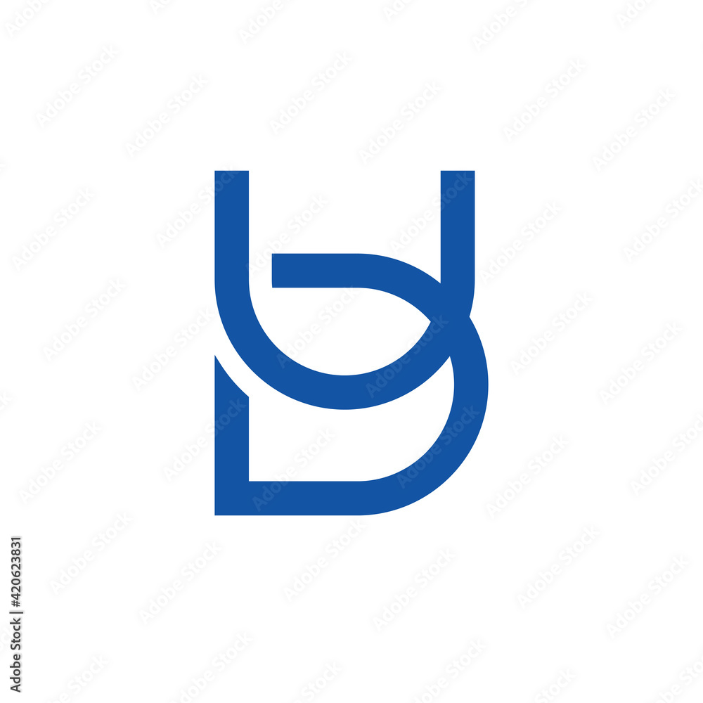 Initial letter UD or DU uppercase logo design, creative typography illustration - Vector Initial letter UD or DU uppercase logo design, creative typography illustration - Vector