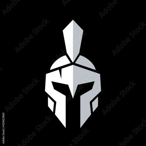 Spartan logo design template elements, sparta helmet symbol - Vector photo