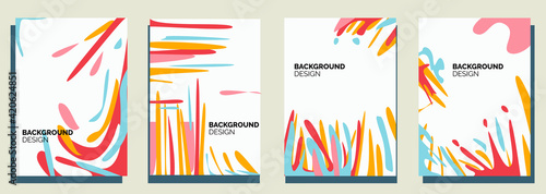 Set of abstract creative universal artistic templates. Good for poster, card, invitation, flyer, cover, banner, placard, brochure and other graphic design