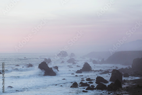 Pink Sunset on Sonoma Coast photo