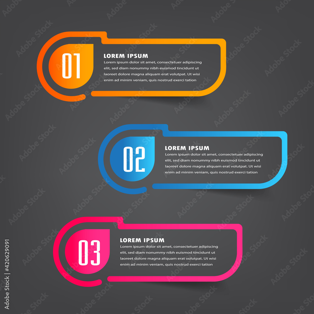 modern text box template, banner Infographics modern text box template, banner Infographics