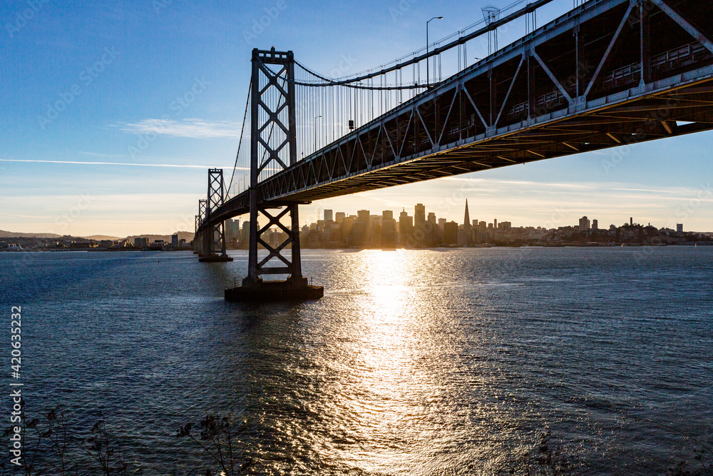 Bay Bridge in sunset Bay Bridge in sunset