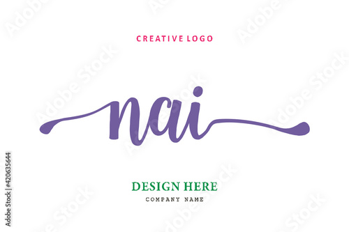 NAI lettering logo is simple, easy to understand and authoritative