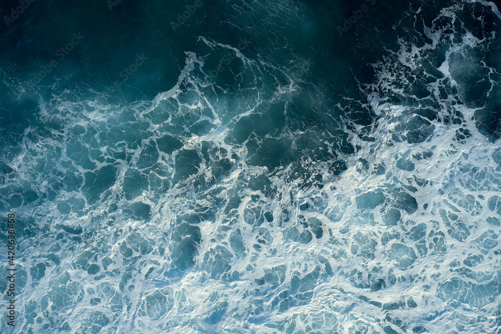 Top down view of ocean wave Top down view of ocean wave