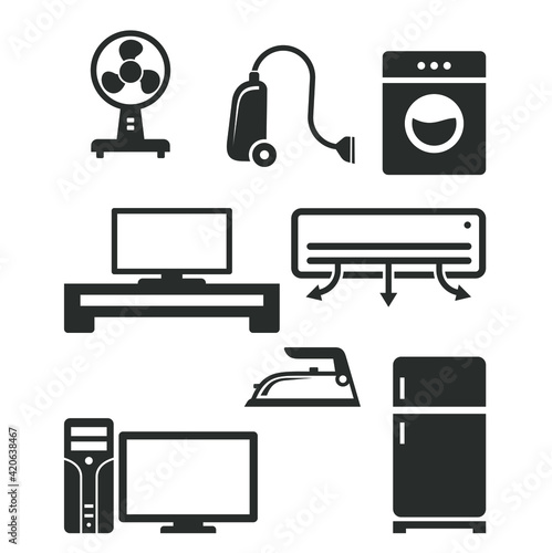 illustration of household electronic appliance.
