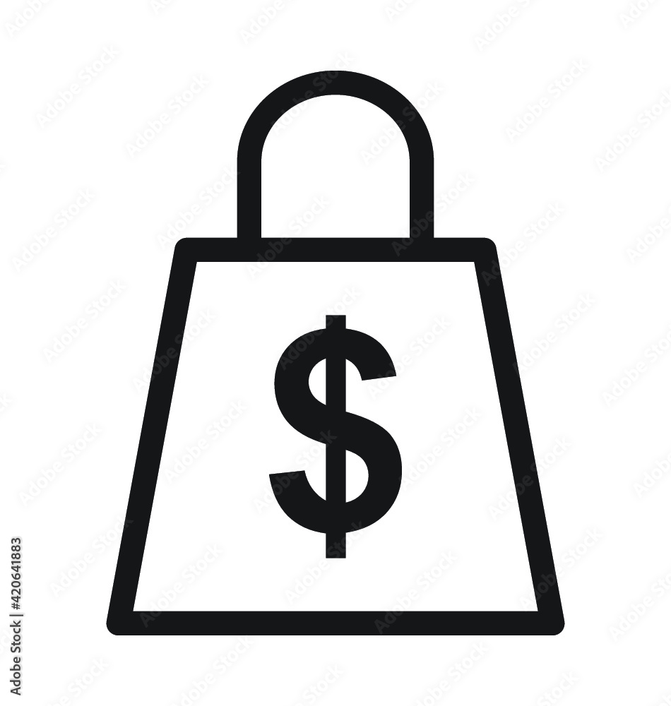 Shopping Bag Line Vector Icon Shopping Bag Line Vector Icon