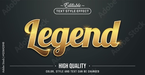Editable text style effect - Legend theme style.