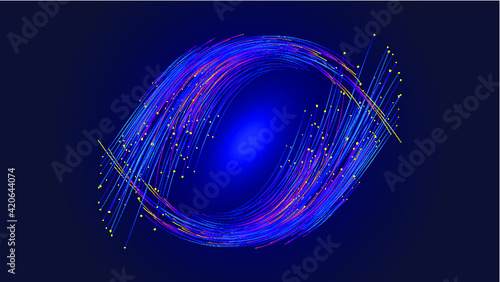 Dynamic point-line particles constitute the background of symmetrical beam Internet technology