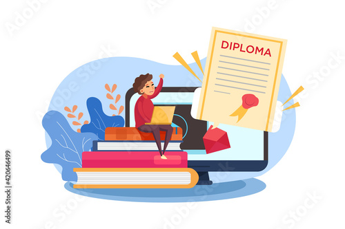 Online degree college university education courses with qualification diploma