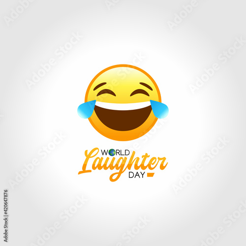 vector graphic of world laughter day good for world laughter day celebration. flat design. flyer design.flat illustration.
