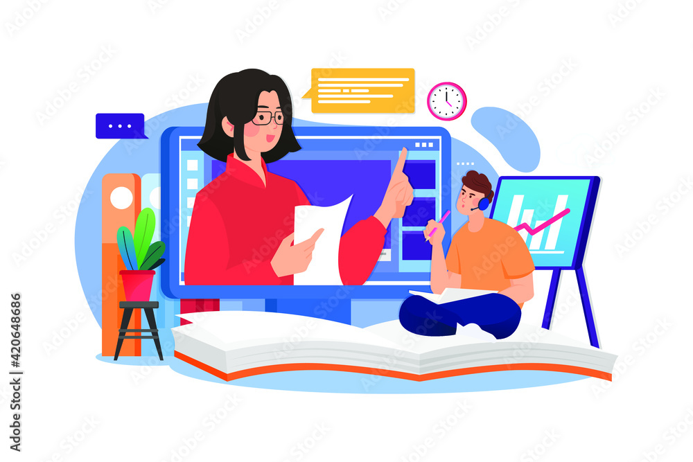 Online education training design concept Online education training design concept