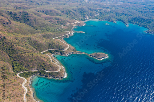 aerial view of seashore, Turkey photo