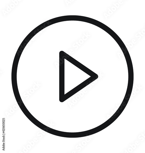 Free Download Play Button Line Vector Icon - GFXLoad
