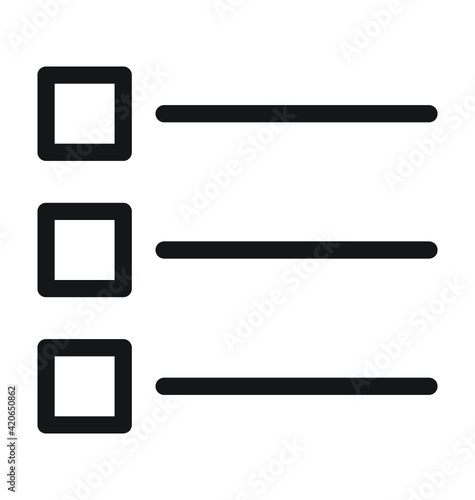 Checklist Line Vector Icon