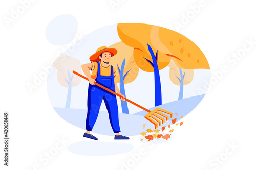 Handyman Service Illustration concept. Flat illustration isolated on white background.