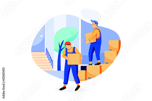 Handyman Service Illustration concept. Flat illustration isolated on white background.