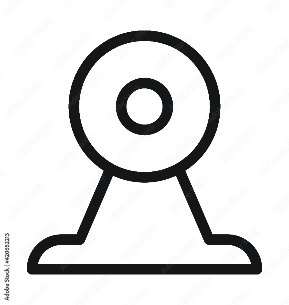 Webcam Line Vector Icon Webcam Line Vector Icon