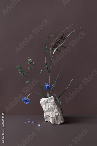 Flower arrangement with knapweeds photo