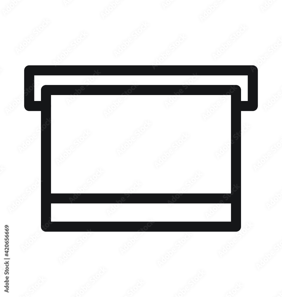 Hanged Towel Vector Outline Icon Hanged Towel Vector Outline Icon