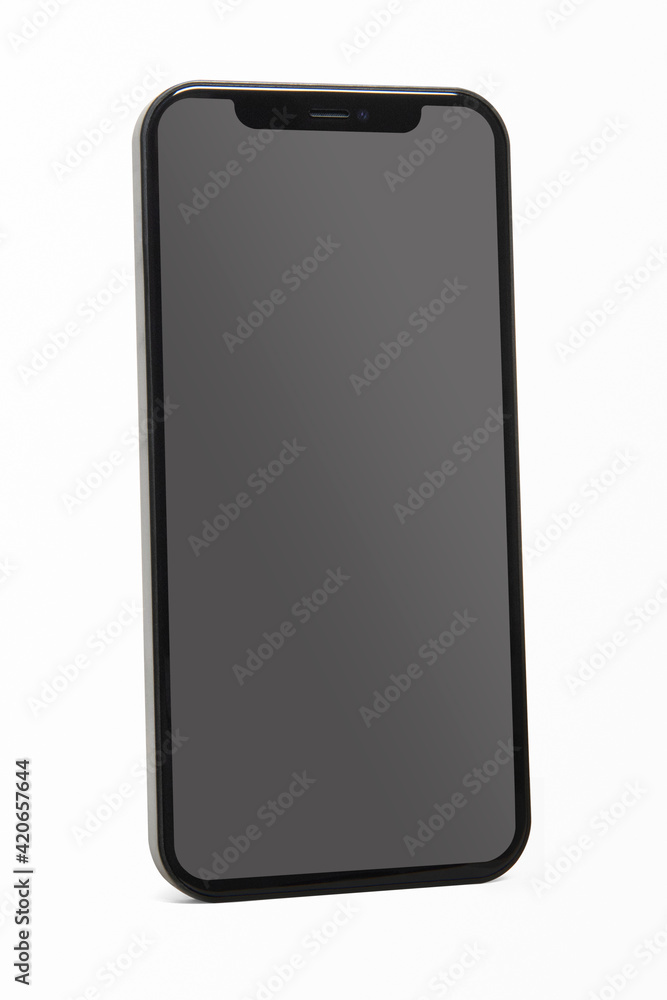 Smartphone with blank black screen innovative future technology Smartphone with blank black screen innovative future technology