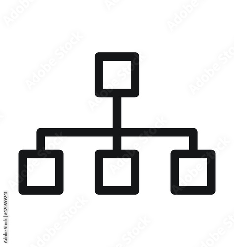 Hierarchy Structure Vector Outline Icon